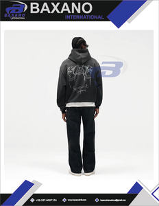 เสื้อฮู้ดดี้พิมพ์ลายวินเทจ ยูนิเซ็กส์ ผ้าโพลีเอสเตอร์/คอตตอน ลุคสบายๆ สไตล์ฮิปฮอป สตรีทแวร์ อนิเมะ พร้อมดีไซน์แบบสั่งทำได้ - Product Image 6
