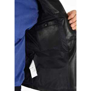 Veste en cuir pour hommes, couleurs unies de haute qualité, meilleure vente veste en cuir pour hommes de taille plus, vente en gros et en ligne - Product Image 3