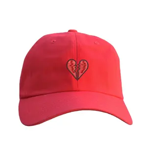 Broken Heart Embroidered 6 Panel Adjustable Trucker Hats Many Colors Custom Vietnam Sport Caps Unstructured Low Profile Headwear