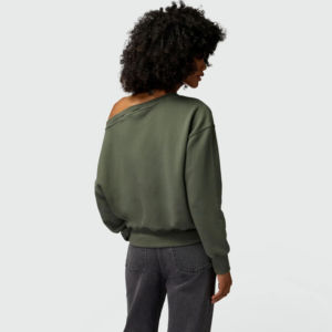 Sudadera de hombro para mujer con capucha, precio al por mayor, calidad pesada, logotipo personalizado impreso, la mejor calidad, sudadera de talla grande - Product Image 5