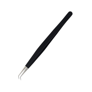 Pinzas Profesionales para Pestañas con Punta Fina, Marca Privada, Acero Inoxidable de Alta Precisión, Mango Recubierto de Negro - Product Image 4