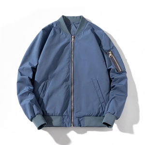 2025 best premium quality Top Selling Wholesale Price <b>Men</b> Bomber <b>Jackets</b> Solid Color <b>Light</b> Weight Bomber <b>Jacket</b> for <b>Men's</b> - Product Image 3
