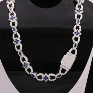 Cadena de Cuello Exclusiva de Estilo Hip Hop con Brillante Estilo de Diamante Moissanite para Usuarios de Joyería Urbana Contemporánea - Product Image 1