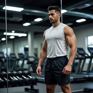 Workout Fitness Wear Shorts <b>Mens</b> Gym Exercise High Elastic <b>Waist</b> Summer Shorts <b>Men</b> Bodybuilding Gym Shorts <b>Men's</b> - Product Image 6