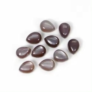 Piedras Preciosas Sueltas de Piedra Lunar Marrón Natural de 6 mm y 9 mm, Cabujón Plano en Forma de Pera, Piedras Pulidas de Calidad Increíble de un Proveedor Mayorista - Product Image 1