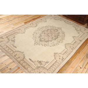Turkish Vintage Rug, 6,3x9,1 ft Rug, <b>Brown</b> Large Solid Rug - Product Image 2