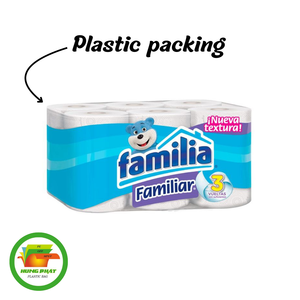 Bolsas inferiores cuadradas de plástico PE duraderas de alta calidad impresas personalizadas para servilletas de papel higiénico con tirador inferior/refuerzo - Product Image 6