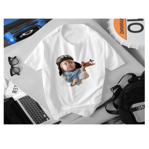 Camiseta de algodón con estampado sin cuello, prenda de vestir, de manga corta, informal, con colores personalizados, de alta calidad, de Vietnam - Product Image 5