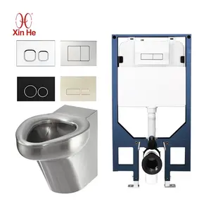 Commercial Concealed Cistern Inwall Toilet Tank Wall Hung Stainless Steel Piss Wc Toilet