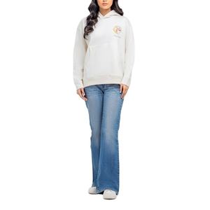 เสื้อฮู้ดผ้าฝ้ายสีพื้นสำหรับผู้หญิงเสื้อสเวตเตอร์ผ้าฝ้ายแบบ100% สำหรับผู้หญิงเสื้อฮู้ดไซส์ใหญ่พิเศษออกแบบโลโก้ได้ตามต้องการ - Product Image 2