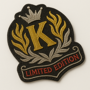 Badge de blazer personnalisé de luxe brodé à la main avec fil métallique et fils de bullion, à coudre, pour uniformes, mode et usage cérémonial - Product Image 4