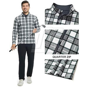 เสื้อแจ็คเก็ตซับลิเมชั่นแบบซิปครึ่งตัวสำหรับผู้ชาย เสื้อแจ็คเก็ตซับลิเมชั่นแบบซิปครึ่งตัวน้ำหนักเบาสำหรับเล่นกีฬาพร้อมลายพิมพ์ทันสมัย - Product Image 3