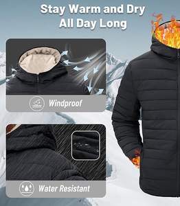 Chaqueta de Caza Ligera para Hombre, Cortavientos, Acolchada, Resistente al Agua, para Correr y Viajar - Product Image 3