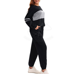 ชุดสเวตเตอร์แบบลำลองสำหรับฤดูหนาวของผู้หญิงระบายอากาศได้ดีปรับแต่งได้ผ้าฝ้าย100% พิมพ์ลายดีไซน์ทรงผอมพร้อมโลโก้แบรนด์ตามสั่ง - Product Image 2