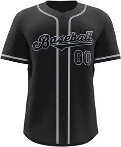 Jersey de béisbol en blanco barato de manga corta al por mayor sublimación y bordado Jersey de Béisbol Mundial fabricante deportes de entrada - Product Image 3