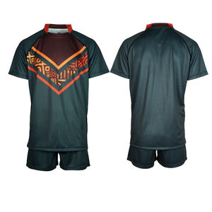 Style sublimé unique avec logo et couleur adaptés aux besoins du client pour des uniformes d'équipe uniformes d'usage de football de rugby faits sur commande à séchage rapide - Product Image 4