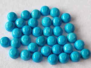 Cabochon rond de turquoise naturelle de la Belle au bois dormant de l'Arizona 4mm de qualité supérieure-Turquoise ronde de l'Arizona en vrac - Product Image 4