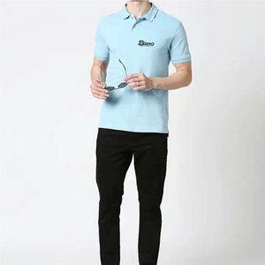 Venta al por mayor 100% algodón hombres para Polo camiseta nuevo diseño con logotipo personalizado patrón sólido tejido de punto - Product Image 3