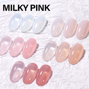 Set de Esmalte de Uñas en Gel Natural Rosa Leche <span class=keywords><strong>Aillsa</strong></span> Serie 5+2 con Base y Capa Superior, Esmalte de Uñas en Gel UV para Uñas DIY, Regalo - Product Image 2
