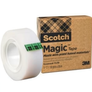 Ruban adhésif transparent Scotch MagicT 900 Greener Choice 19 mm x 30 m, adhésif simple face, à base de solvant, en acétate de cellulose, pour bureau - Product Image 3