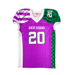 เสื้อเจอร์ซีย์ฟุตบอลอเมริกันสำหรับผู้ชายผ้าโพลีเอสเตอร์100% ผลิตจากวัสดุคุณภาพดี - Product Image 1