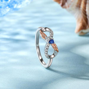 แหวนแฟชั่น Jeulia Infinite Angle Wings แบบกำหนดเองได้สองอัญมณีประจำเดือนเกิด - Product Image 4