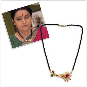 Kriaa maharashtrian สร้อยคอมุก nath mangalutra 1503011แบบดั้งเดิมของอินเดีย - Product Image 1