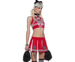 Uniforme de pom-pom girl tendance de haute qualité, ensemble jupe et haut, vêtements de sport d'équipe pour femmes, fabricant de logo personnalisé OEM ODM - Product Image 6