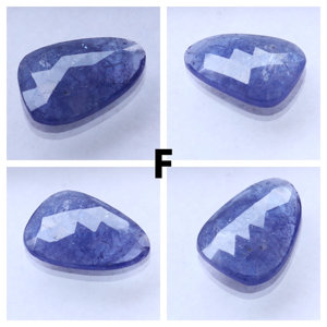 พลอยอัญมณี Tanzanite ตัดเป็นชิ้นหลวมตัดเป็นรูปดอกกุหลาบพลอยเทียมแบบหลวมรูปทรงแทนซาไนต์แบบแบนด้านหลังแบบหลวม - Product Image 5