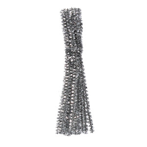 Juego de Adornos Navideños de Plata Hechos a Mano, Formas Ovaladas y Circulares Mini Personalizadas para Decoración del Hogar, Artesanías con Cuentas y Estampado Flocado - Product Image 4