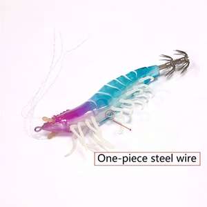 Nuevo Señuelo de Pesca Nocturna con Forma de Camarón, Señuelo de Calamar <span class=keywords><strong>Egi</strong></span> que Brilla en la Oscuridad, Patas Suaves, Tentáculos, Cuerpo Equilibrado, Anzuelos de Acero Inoxidable - Product Image 3