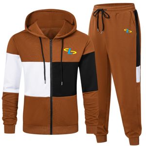 Ensemble de jogging personnalisé, sweat-shirt à capuche et pantalon de survêtement à jambe droite évasée, survêtement pour homme, lavage à l'acide - Product Image 2