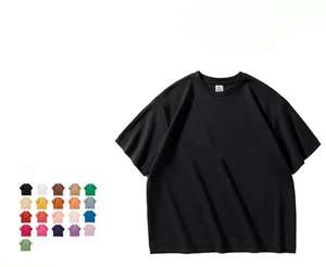 Camisetas Casuales de Peso Pesado de 300G, 80% Algodón, 20% Poliéster, Camisetas de Verano de Manga Corta, Camisetas Extra Grandes para Hombre, Camisetas Lisas - Product Image 6