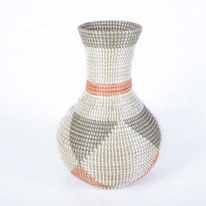 Vase Vintage de luxe en jonc de mer antique, grande quantité premium, meilleur vendeur, logo personnalisé accepté - Product Image 1