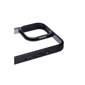 Funda Protectora Negra Netzy para iPhone 15 Pro Max con Protección de Cámara de TPU de Silicona Antihuellas y Soporte Integrado - Product Image 3