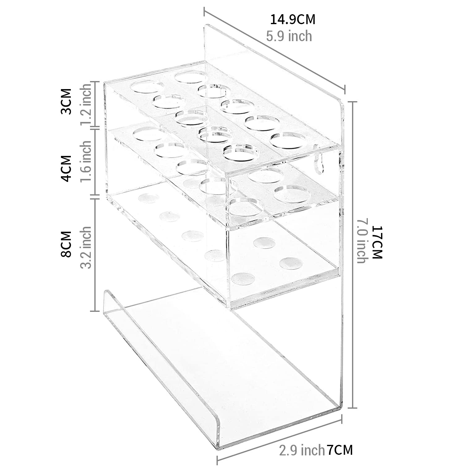 17*7*14.9cm(6.69*2.76*5.87in)