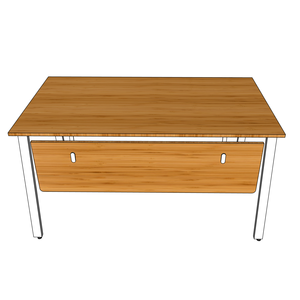 BFATB006 AtonBamboo 140x80cm <b>Foldable</b> Computer <b>Table</b> with Iron <b>Legs</b> Extendable and Storage Features for Living Room Use - Product Image 5