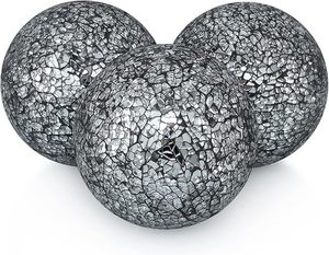 Esfera de cristal de mosaico Art Deco moderno, diseño creativo, adornos de bolas doradas para decoración del hogar, regalo de Navidad - Product Image 1