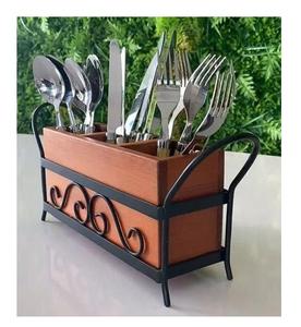 Diseño clásico decoración del hogar vajilla cubertería soporte de metal de alta calidad mango de madera a precio asequible - Product Image 6