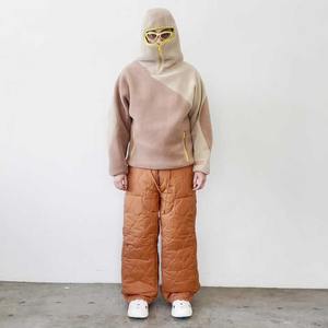 Jersey de algodón de ajuste relajado personalizado grueso en blanco de retazos esponjoso media cremallera polar Ninja enmascarado invierno Sherpa hombres Sudadera con capucha con cremallera - Product Image 2