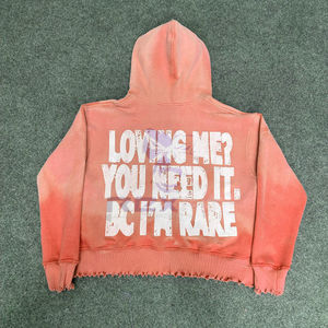 Tasa de fábrica Calidad profesional Más demandada Cremallera Sudadera con capucha Impreso digital 100% Algodón Sólido Sudaderas con capucha para hombres Precio barato - Product Image 5