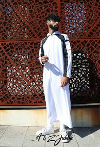 Túnica Thobe Juba Jubbah Jubah de Algodón XXL para Hombre, Vestidos Islámicos para Eid, Abaya, Caftán, Ropa Musulmana Saudí de Dubái, 2023 - Product Image 2