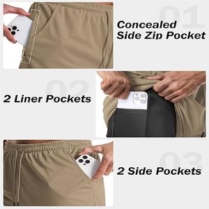 Short de fitness sur mesure pour hommes avec short de fitness multi-poches respirant et à séchage rapide - Product Image 5