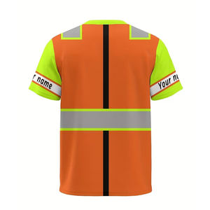 Anti-UNew Arrival Plus Size Customized Breathable Working <b>T</b>-<b>Shirts</b> Hi Vis Reflective Two Tone Colors <b>T</b> <b>Shirts</b> - Product Image 6