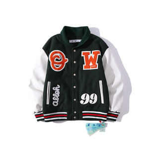 Chaqueta Universitaria de Béisbol Unisex con Logotipo Personalizado, Resistente al Viento, Transpirable, Bordado de Chenilla Informal al por Mayor, para Hombre y Mujer - Product Image 1