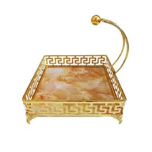 Porte-serviettes en métal plaqué or top vente forme et taille personnalisées porte-mouchoirs de table décoratifs pour restaurant - Product Image 2