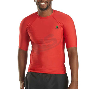 Gran oferta, protector de erupción MMA ligero para hombres con manga corta de secado rápido y diseño personalizado vinculado con ropa de Kimono Jiu Jitsu - Product Image 1