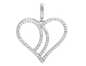 Diamante de moissanita de alto lujo tachonado en colgante de corazón de plata 925 para mujeres cada ocasión regalo de boda fiesta - Product Image 3