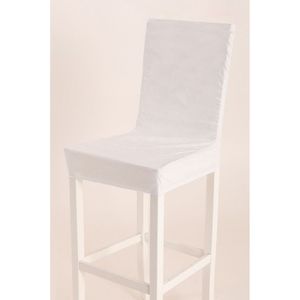 Funda de Silla de Terciopelo Blanco Bella Home, Lavable, de Licra, Estilo Liso Teñido, para Banquetes/Salones de Comedor, Ligera, 6 Piezas - Product Image 1