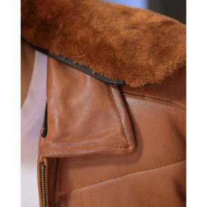 Veste matelassée en cuir classique vintage Sf11, marron ionique, imperméable, fermeture éclair, décoration à pompons, motif brodé, tailles XL à 6XL - Product Image 5